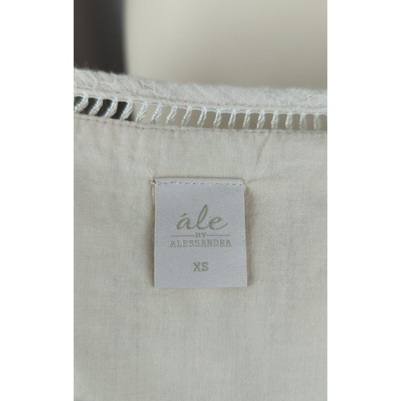 Ale by Alessandra Bruna Mini Dress Beige Boho Pom Pom Tassel Beach Revolve XS - Picture 5 of 6